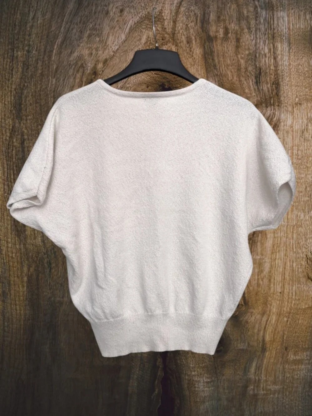 Ann Taylor Factory Womens Oatmeal Boho Batwing Dolman Vneck Sweater Size XL